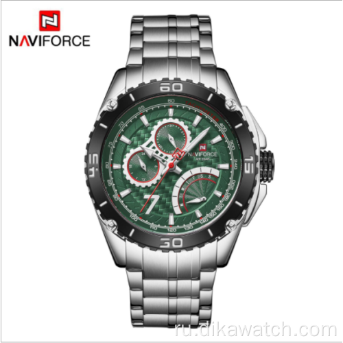 NAVIFORCE 9183 Модные новые мужские часы с большим циферблатом Светящиеся кварцевые часы Спортивные наручные часы